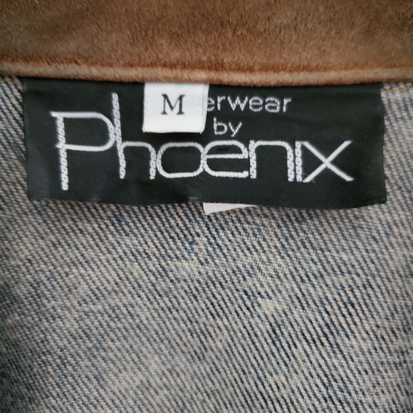 70s 80s Vintage Denim & Suede Western Jacket - Picture 2 of 16